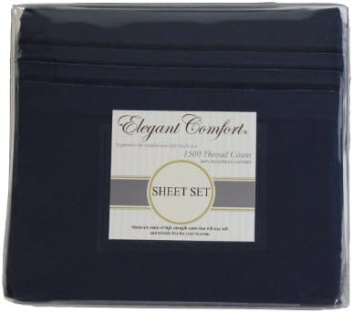 1500 Premier Luxurious 100% Manufacturer Guaranteed Ultra Soft 4 pc Sheet Set, Deep Pocket Up to 16" - Wrinkle Resistant, King Navy