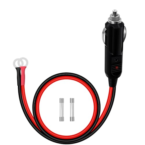 YINGAYOU Encendedor de cigarrillos a terminal de junta tórica 14AWG 20A (14 AWG, 1 m)