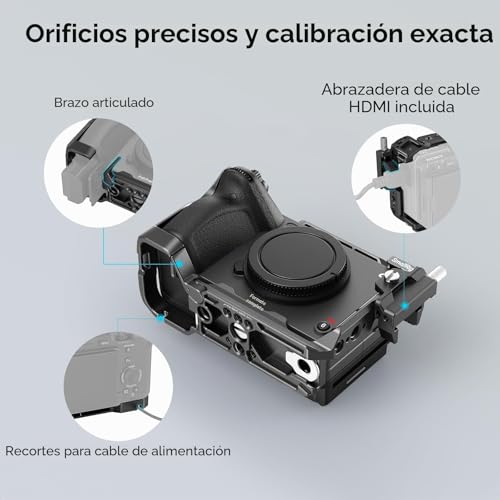 Miniatura 5 de Smallrig Jaula Para Sony Fx30 Fx3, Superficie Brillante Clásica, Zapata Incluida Y Rail Nato, Compatible Con Mango Xlr Original - 4183b