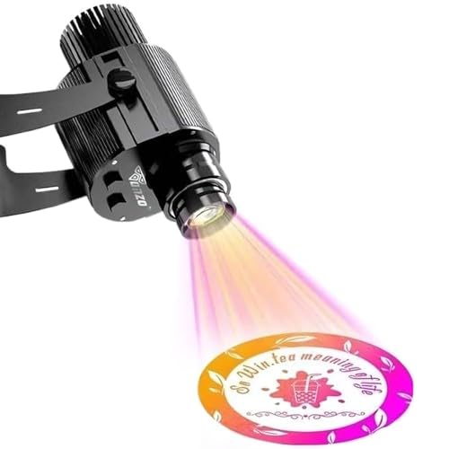 TONZO 25 WATT Indoor Logo Projector | 2200 Lumens | Rotating GOBO Projection Custom Logo Display | Perfect for Shops Offices Retail Stores Showrooms, Events, Exhibitions & Commercial Advertising