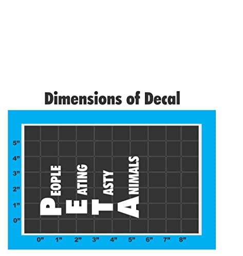 Sticker Connection | Peta People Eating Tasty Animals | Bumper Sticker Decal For Car, Truck, Window, Laptop | 3.7"X5.6" (White) #TOP1