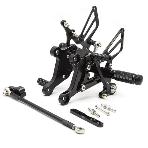 Motorrad-Fußrasten Motorrad Teil Fußrasten Pedale Für Aprilia Für RS125 2T RS 125 1996-2010 Einstellbar(Black)