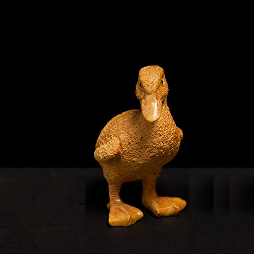 Statue canard en bois massif fait main pour décoration d'intérieur rustique