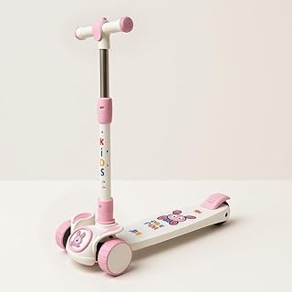 سكوتر للأطفال 3 عجلات ودواسة كبيرة مطوية مع موسيقى وعجلات بإضاءة ليد