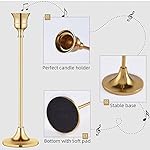 Candlestick Holders,Taper Candle Holder for Candlesticks Gold Brass Vintage Candle Stick Candle Holder Candelabra Candle Holder for Fireplace Party Dining Home - Image 3