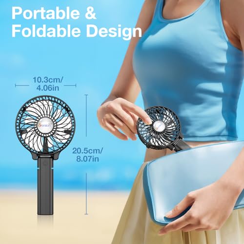 Image of VersionTech Multipurpose Collapsible Portable Fan Outdoor Fan Clip Fan Desktop Fan(3 Speed, Black)