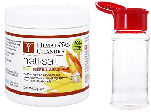 Himalayan Institute Press Neti - Salero de 340 g, con botella de condimento de plástico, salero y especias