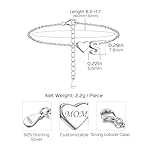 ChicSilver Sterling Silver Initial Bracelet Letters Personalized Heart Bracelet Hypoallergenic Dainty Bracelets for Women - Image 5