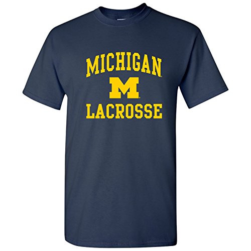 Underground Printing Michigan Arch Logo Lacrosse Tee - MD - Navy