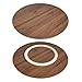 HFDGXCI WL01 Solid Wood 50-200CM Round Rotating Tray Dining Turntable Swivel Table Top with Smooth Plastic Lazy Susan(Nut Brown Color,80CM Diameter)