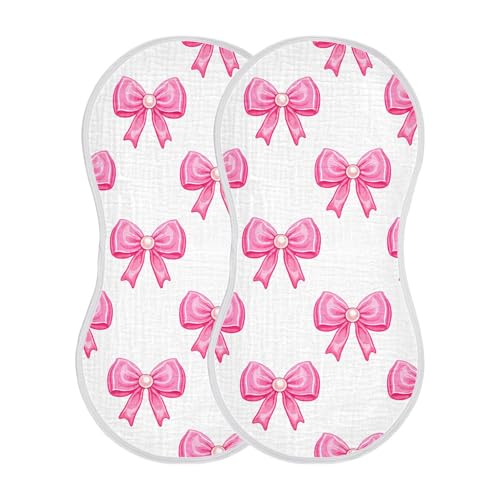 xigua Bows Muslin Baby Burp Cloths Set of 1, Super Soft & Absorbent Burping Rags, Cotton Burp Clothes Shower Gift for Newborn, Baby Girls and Boys2