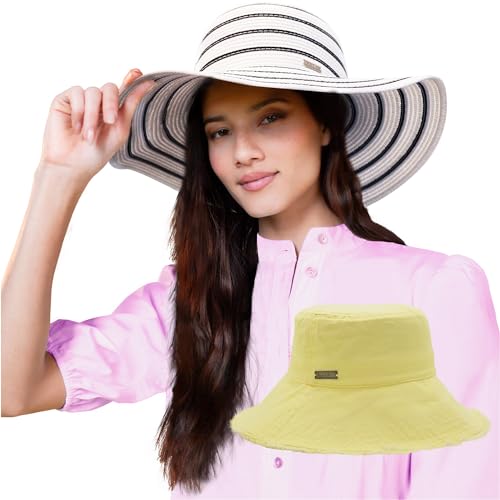 Sombrero tipo Bucket y Sombrero de Paja para Mujer Nicole Miller New York miniatura 1