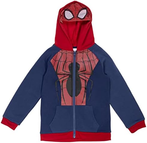 Marvel Spider-Man Little Boys Fleece Zip Up Hoodie Blue 5
