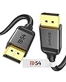 Silkland 54Gbps DisplayPort Cable 2.1 [VESA Certified], DP 2.1 Cable [16K@30Hz, 8K@120Hz, 4K@240Hz 165Hz 144Hz] HDR, HDCP DSC 1.2a, Compatible FreeSync G-Sync Gaming Monitor 5090 7900XTX, 6.6FT