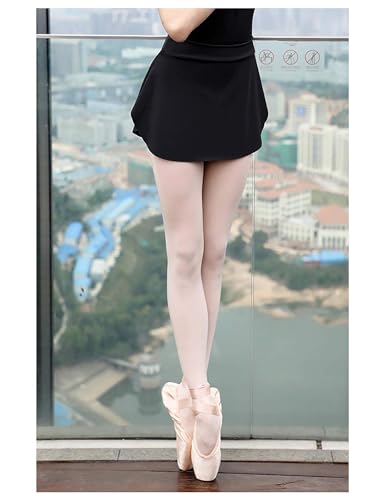 Daydance Black Women Ballet Skirts Pull On Bullet Point Skirts For Dance thumb #3