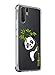 Suhctup Compatible con Huawei P30 Funda para Silicona Transparente con Dibujos Panda Diseño Patrón Cárcasa Ultra-Fina Suave TPU Choque Cojín de Esquina Parachoque Caso-Panda 9