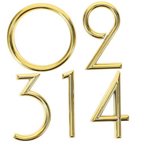 Veemoon 5pezzi Numeri Autoadesivi Per Targhetta Civico Casa e Cassetta Postale Decorativi e Resistenti Per Porta Hotel Ufficio Giardino