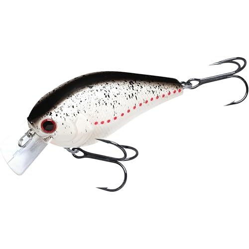 LUCKY CRAFT LC 2.5 Silent Squarebill Crankbait Fishing Lure, 2-3/4", Bass Fishing Lures for Freshwater, Hard Crankbait with Treble Fishing Hooks, Fishing Accessories, 400 White Shad