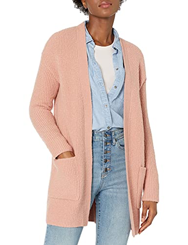 Amazon Brand - Goodthreads Women s Oversized Boucle Shaker Stitch Cardigan Sweater, Dusty Pink, Large