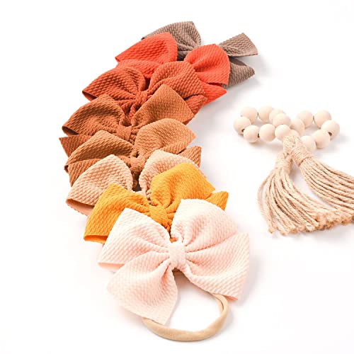 Prohouse 40 Pcs Big Bows Baby Nylon Headbands Hairbands Hair Bows Elastics For Baby Girls Newborn Infant Toddlers Kids Hair Accessories #TOP5