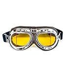 CRG Sports Motorcycle Goggle Aviator Pilot Style Cruiser Scooter Motocross Goggles for Man, Woman, Adult