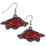 NCAA Siskiyou Sports Womens Arkansas Razorbacks Chrome Dangle Earrings One Size Team Colors