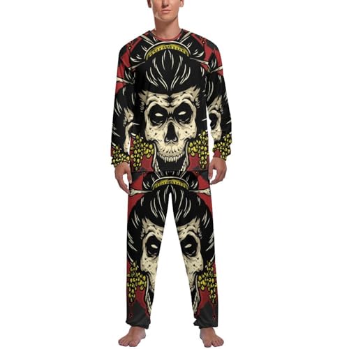 Pyjama homme squelette à manches longues idéal pour vos soirées cocooning