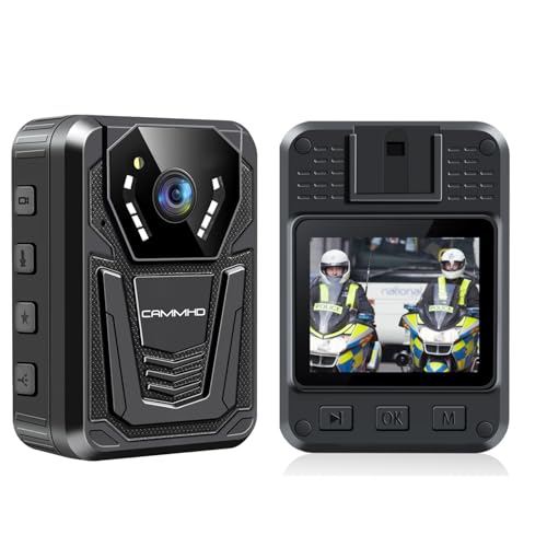 CAMMHD 4K Body Camera, 64GB Pocket Video Camera with 12H Battery, IP68 Night Vision Body Cam for Police Patrol Personal Security Travel