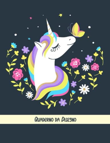 Quaderno da Disegno: Libro da Disegno per Bambini | A4 110 pagine | Unicorno