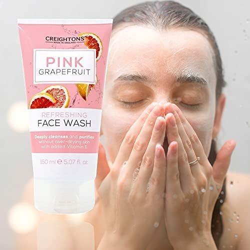 Creightons Pink Grapefruit Refreshing Face Wash (150ml) - Deeply cleanses & purifies without over-drying skin. With added Vitamin E. Dermatologically Tested.