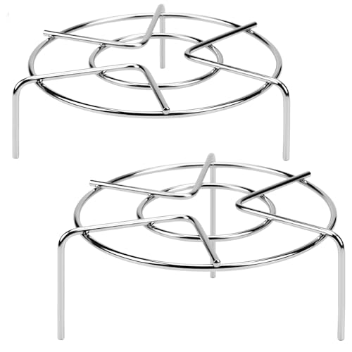 HULISEN Steam Rack, 2PCS (2-4/5" and 2" Tall) Instant Pot Trivet, 7" Round