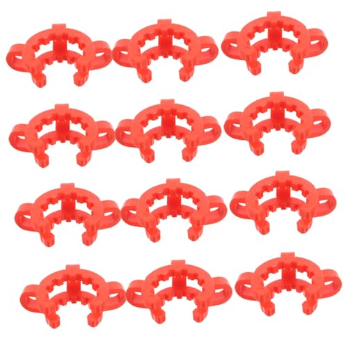 HAWILLOSCH 12pcs Plastic Labs Glass Taper Joints Clamps for Test Tube Beaker Strong Hold Non-slip Lab Keck Clamp Random