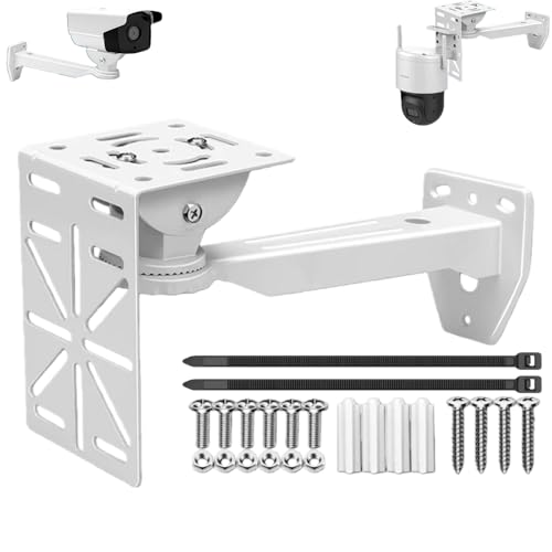 CTXSumTec Aluminum Wall Mount for Security Cameras with L-Shaped Adapter - Heavy-Duty Indoor/Outdoor Bracket, Fits Dome/IP/PTZ Cameras, Easy Installation for Home & Business Surveillance