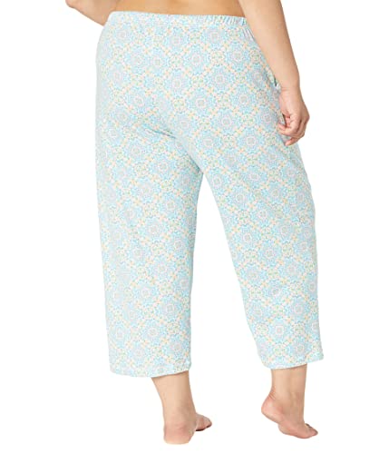 Image of Karen Neuburger Women's [Plus Size] Short Sleeve Girlfriend Capri Pajama Set