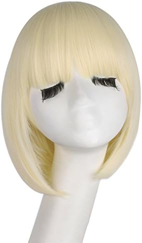 MapofBeauty Natural Designer Short-length Synthetic Straight Wigs-Light Brown