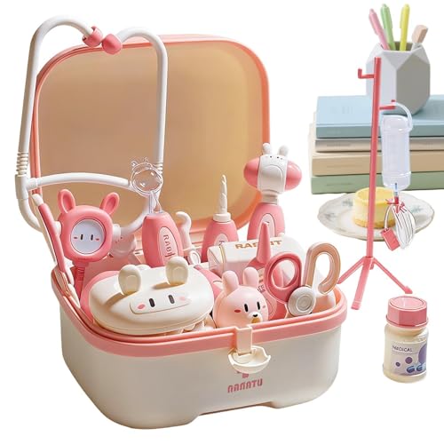 Maleta médica para niños – Hospital de juegos con luz y sonido, juguete médico para niños | Adecuado para la escuela, guardería, , hogar, habitación de los niños, salón, para