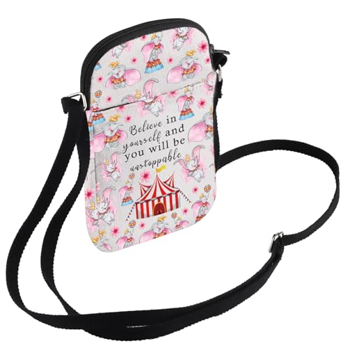JYTAPP Flying Elephant Crossbody Bag Elephant Lover Fan Gift Believe In Yourself And You Will Unstoppable Gift