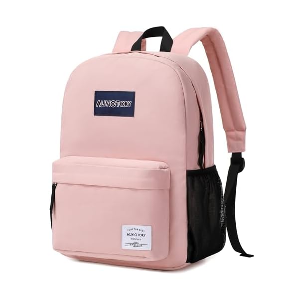 Backpack-for-Women-Men-17-Inch-Laptop-Back-Pack-Large-College-Bookbag-Kids-Elementary-Middle-High-School-Bag-for-Girls-Boys-Teens-Students-Lightweight-Travel-Work-Backpacks-Casual-Daypack-Pink Backpack for Women Men 17 Inch Laptop Back Pack