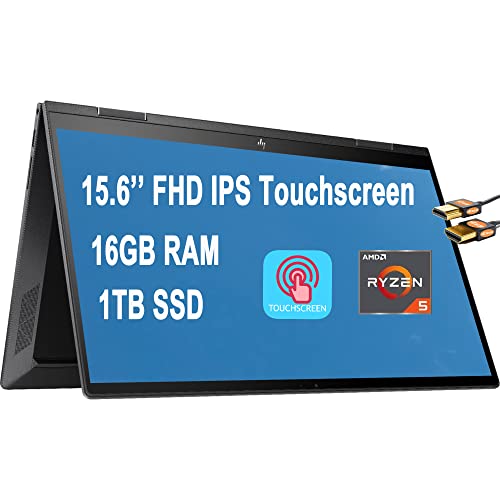 Hp Envy X360 Business 2 In 1 Laptop, 15.6 Inch Fhd Ips Touchscreen, Amd Hexa-Core Ryzen 5 4500U (Beats I7-8550U), 16Gb Ddr4 1Tb Ssd, Backlit Alexa Fingerprint Win 10 + Hdmi Cable #TOP29