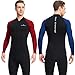 WYYHAA Wetsuits Tops Women & Men, 1.5mm Neoprene + Lycra Long Sleeve Front Zipper Jacket, Diving Suit Keep Warm for Surfing Swimming Scuba Kayaking,Men,XL