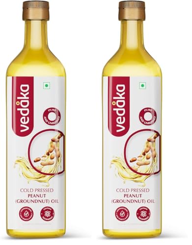 Image of Vedaka Cold Pressed Peanut (Groundnut) Oil 1l (Pack of 2)