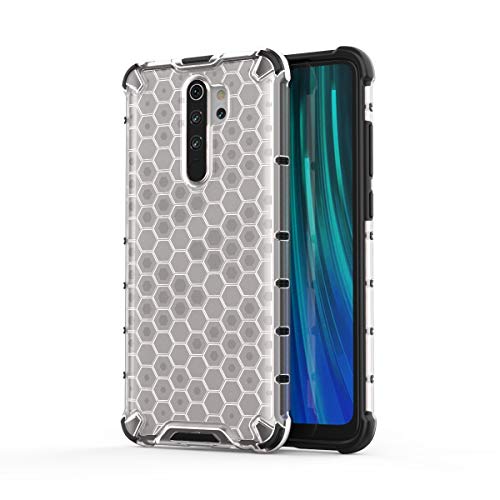 Image of Glasgow | for Mi Redmi Note 8 Pro Honeycomb Pattern Back Case Cover for Mi Redmi Note 8 Pro with 4 Bumper Corners and Military Grade Protection - Transparent