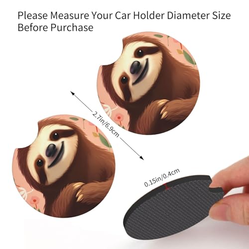 2 Pares de Posavasos para Auto de Neopreno Antideslizante miniatura 4