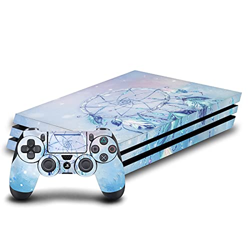 Sticker PS4 Pro Anti-Rayures Vinyle Attrape-rêves Bleu Protection Console et Manette PS4