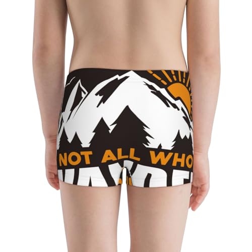 Boys' Cotton Boxer Brief Soft Underwear-Not All Who Wander Are Lost43