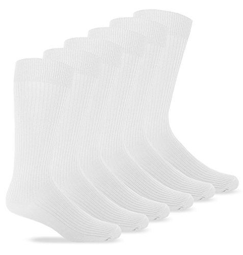 Jefferies socks mens nylon mid-calf dress socks 6 pair pack (sock…