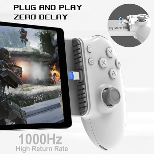 Image of arVin USB C Mobile Gaming Controller for iPad /Tablet(Within 6.7-11 in) USB-C Gamepad with Hall Joysticks /Hall Trigger /Turbo /Back keys, Remote Play for PS5 /PS4 /Xbox /PC Consoles, Cloud Game, Emulator