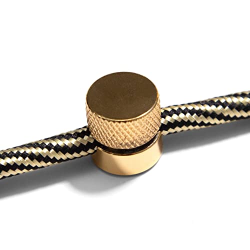 Sarè - Fixation murale, passe-câble en métal pour câble textile - Laiton