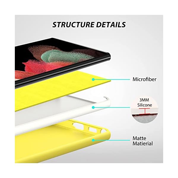 ZUSLAB Real weiche silikonhülle Kompatibel mit Samsung Galaxy S22 Utra Hülle Zoll (2022), Liquid Silicone Anti-Scratch… – Bild 4