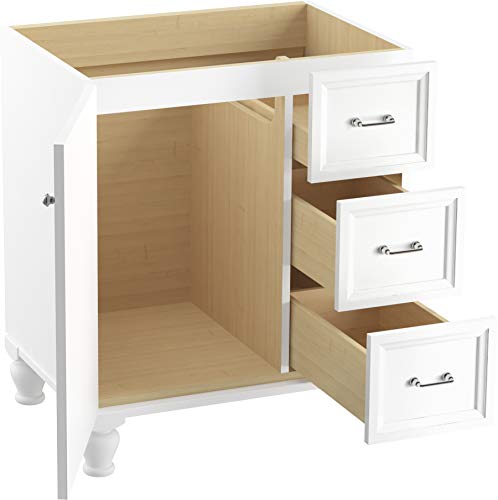 Kohler K-99517-Lgr-1Wa 30-Inch Damask Bathroom Vanity In Linen White, Solid Wood #TOP2